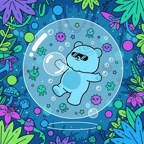 Chill Vibes Floating GIF by Kanpai Pandas