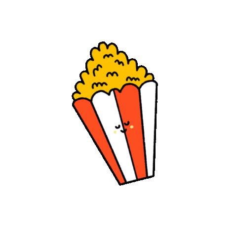 Illustration Popcorn Sticker