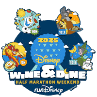 Rundisney Wine And Dine Sticker by Disney Sports