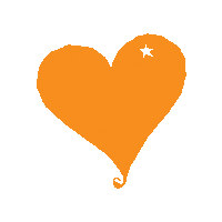 Heart Orange Sticker by BeWILDerwood
