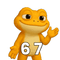 6 7 Frog Sticker by Turbo Toad