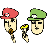 Super Mario Eating Sticker