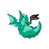Outland_norge love dragon fan fantasy Sticker