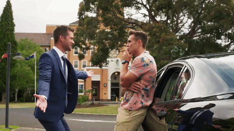 happy mark brennan GIF by Neighbours (Official TV Show account)