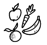 Ravages food orange apple banana Sticker