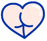 Heart Booty Sticker by Cheeky Charity