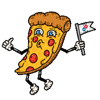 Happy Pizza Sticker by Domino's AU