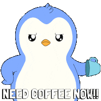 Tired Good Morning Sticker by Pudgy Penguins
