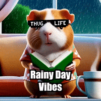 Rainy Day Reading GIF by Guinea Gambino