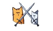 Fight Cats Sticker