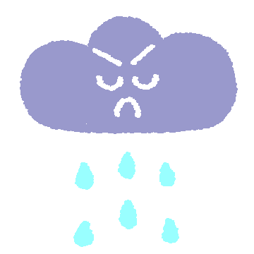 Rain Cloud Sticker by Alabaster Pizzo