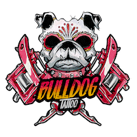 Bulldogtattoo dog shop tattoo store Sticker