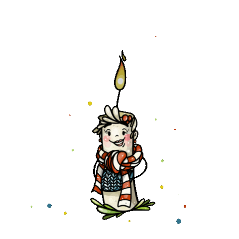 Christmas Candle December Sticker