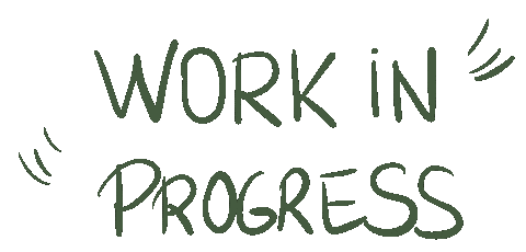 stphaniedefaria work green work in progress stefadey Sticker