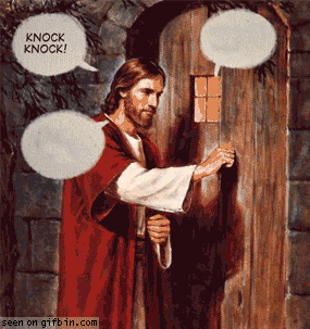 knock knock jesus GIF