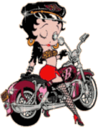 betty boop motorcycle STICKER