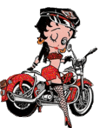 betty boop motorcycle STICKER