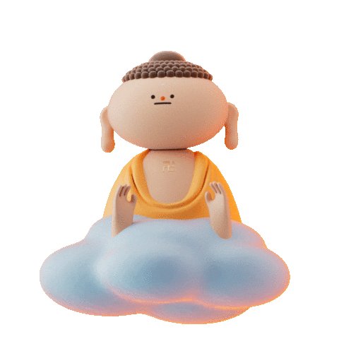godpod giphyupload nft meditation float Sticker