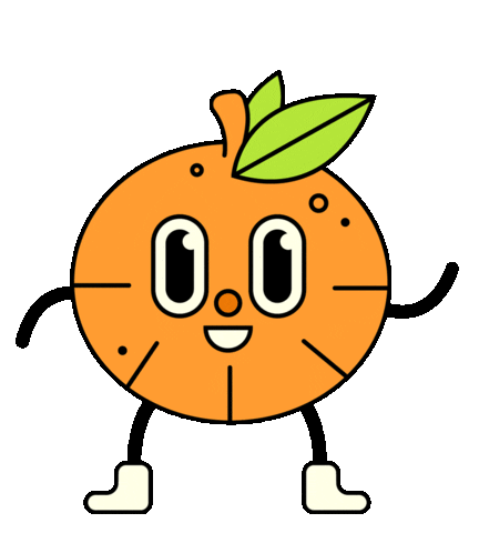 Orange Fruit Sticker by katycreates