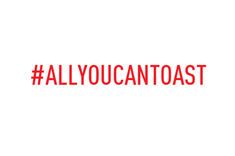 all you can toast Sticker by Toastocoast