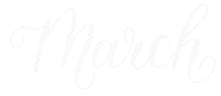 Calligraphy March Sticker
