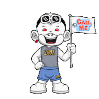 Happy Call Me Sticker by Zhot