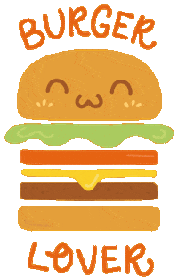 Fast Food Burger Sticker by jessicazoet