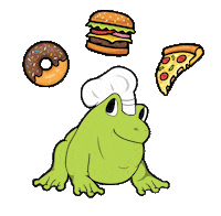Hungry Fast Food Sticker by One Fat Frog