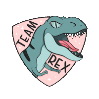 HouseOfWonderland pink star dinosaur dino Sticker