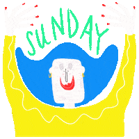 Weekend Sunday Sticker by ed_illustrates