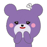 Bear いただきます Sticker by ブルボン公式