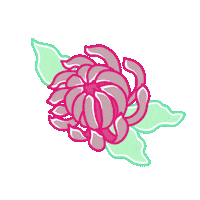 Pink Flower Sticker
