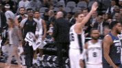 high five san antonio GIF by NBA