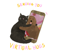 Cat Love Sticker by Lara Paulussen