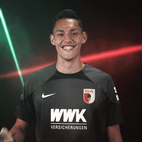 Football Smile GIF by FC Augsburg 1907