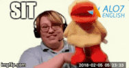 sit total physical response GIF by ALO7.com