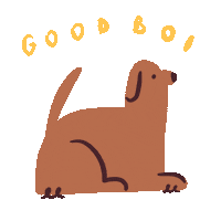 Happy Dog Sticker by Silvia Reginato