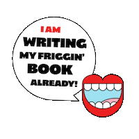 SchoolforWriters scream book mouth writing Sticker