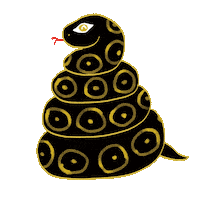 Gold Snake Sticker
