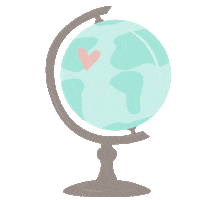 heart travel Sticker
