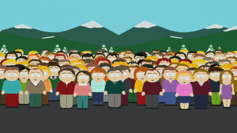 crowd staring GIF by South Park 
