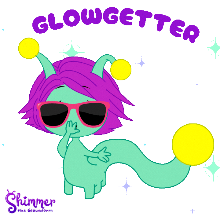 Glow Main Character Sticker by ShimmertheGlowworm