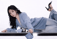 Model Laying Down GIF