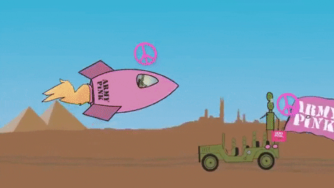 Rocket Ship Pink GIF by ArmyPink