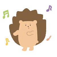 wooung happy dance hedgehog 댄스 Sticker