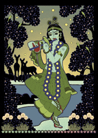 GundicaArt india meditation flute krishna GIF