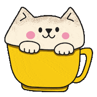 catandraven cat coffee coffee mug happy cat Sticker