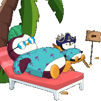 Chilling Day Off Sticker by Pudgy Penguins