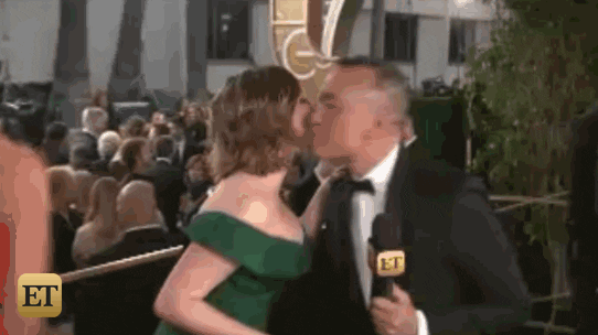 golden globes 2016 kiss GIF by Entertainment Tonight