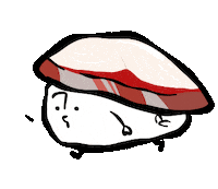 Sushi 歩く Sticker